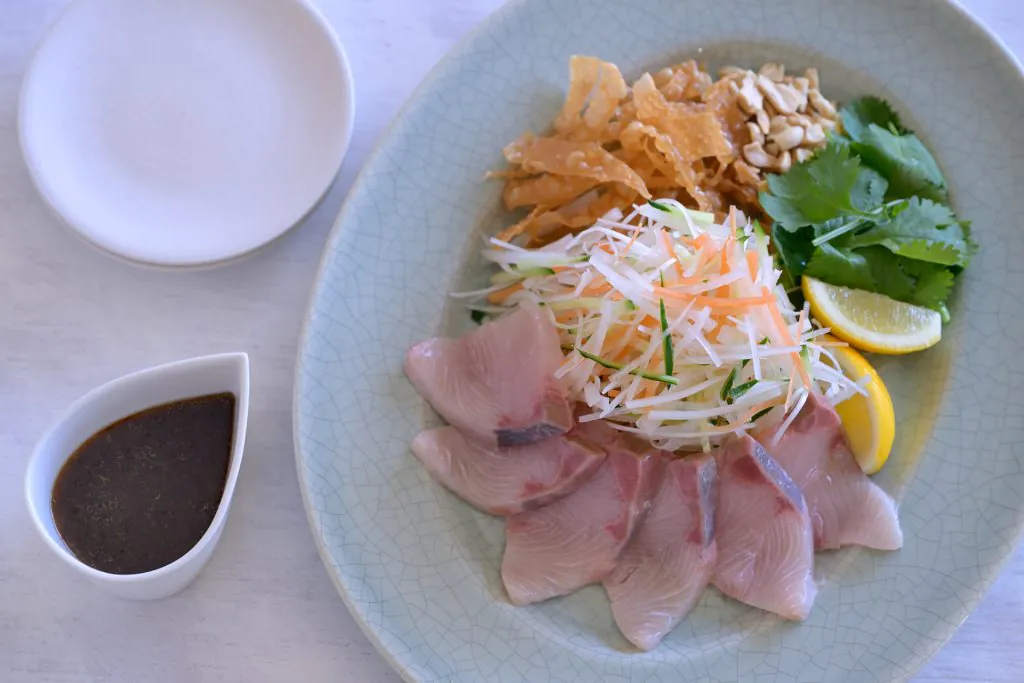 ぶりの中国風刺身